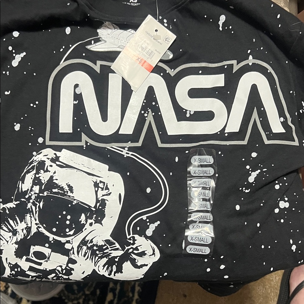 NASA Black Graphic T-Shirt